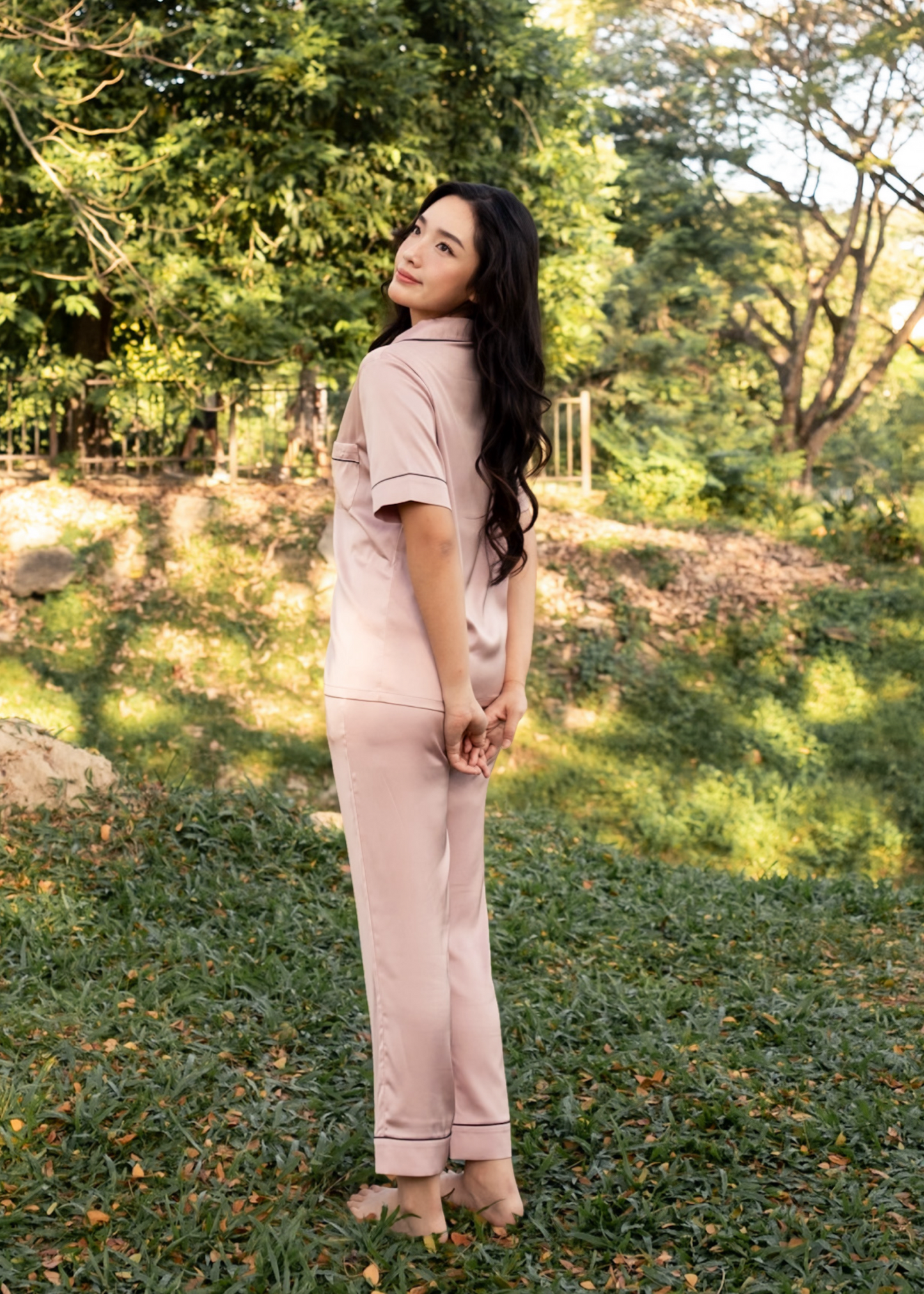 TIMELESS Dusty Rose Blush Short-Sleeve & Pants Set