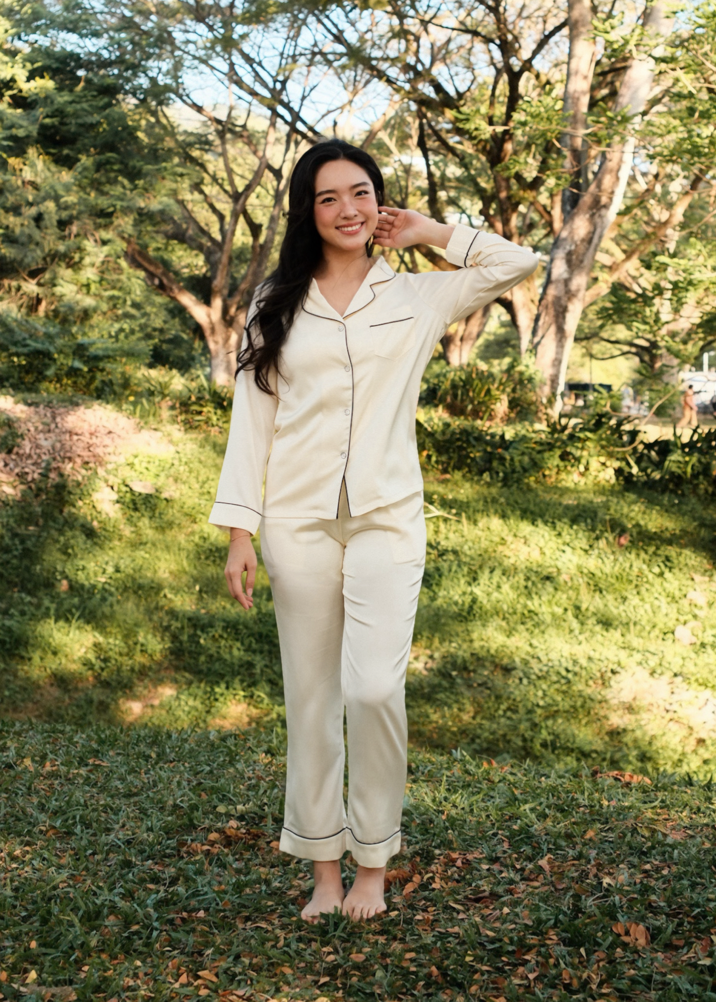 TIMELESS Champagne Ivory Long-Sleeve & Pants Set