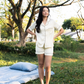 TIMELESS Champagne Ivory Short-Sleeve & Shorts Set