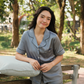 TIMELESS Dusty Slate Blue Short-Sleeve & Shorts Set