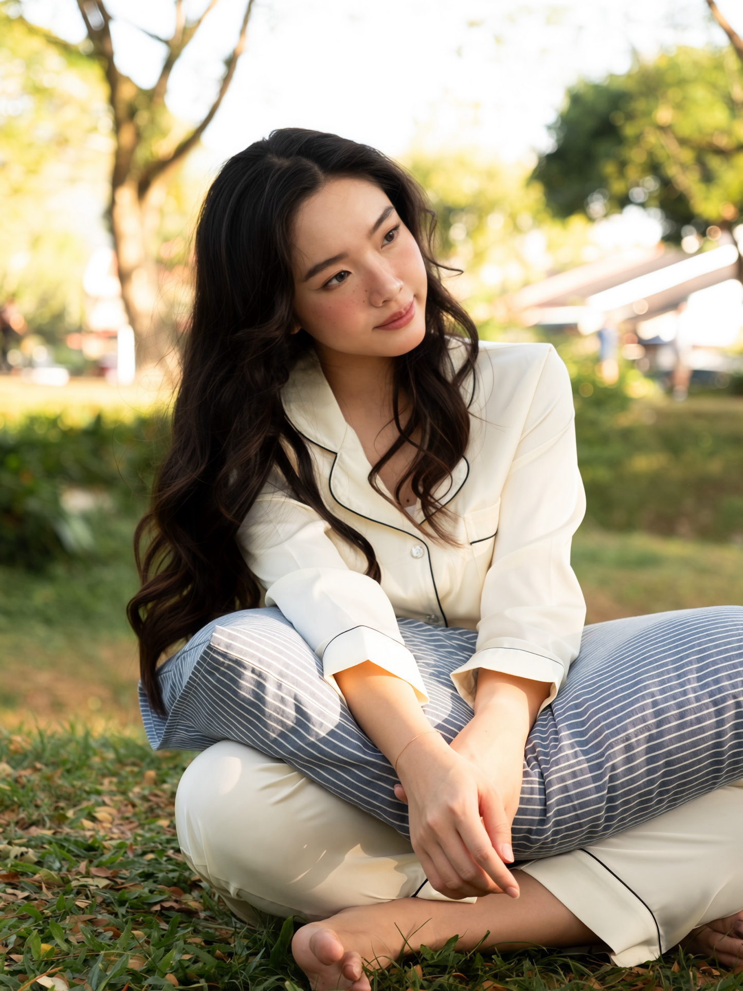 TIMELESS Champagne Ivory Long-Sleeve & Pants Set