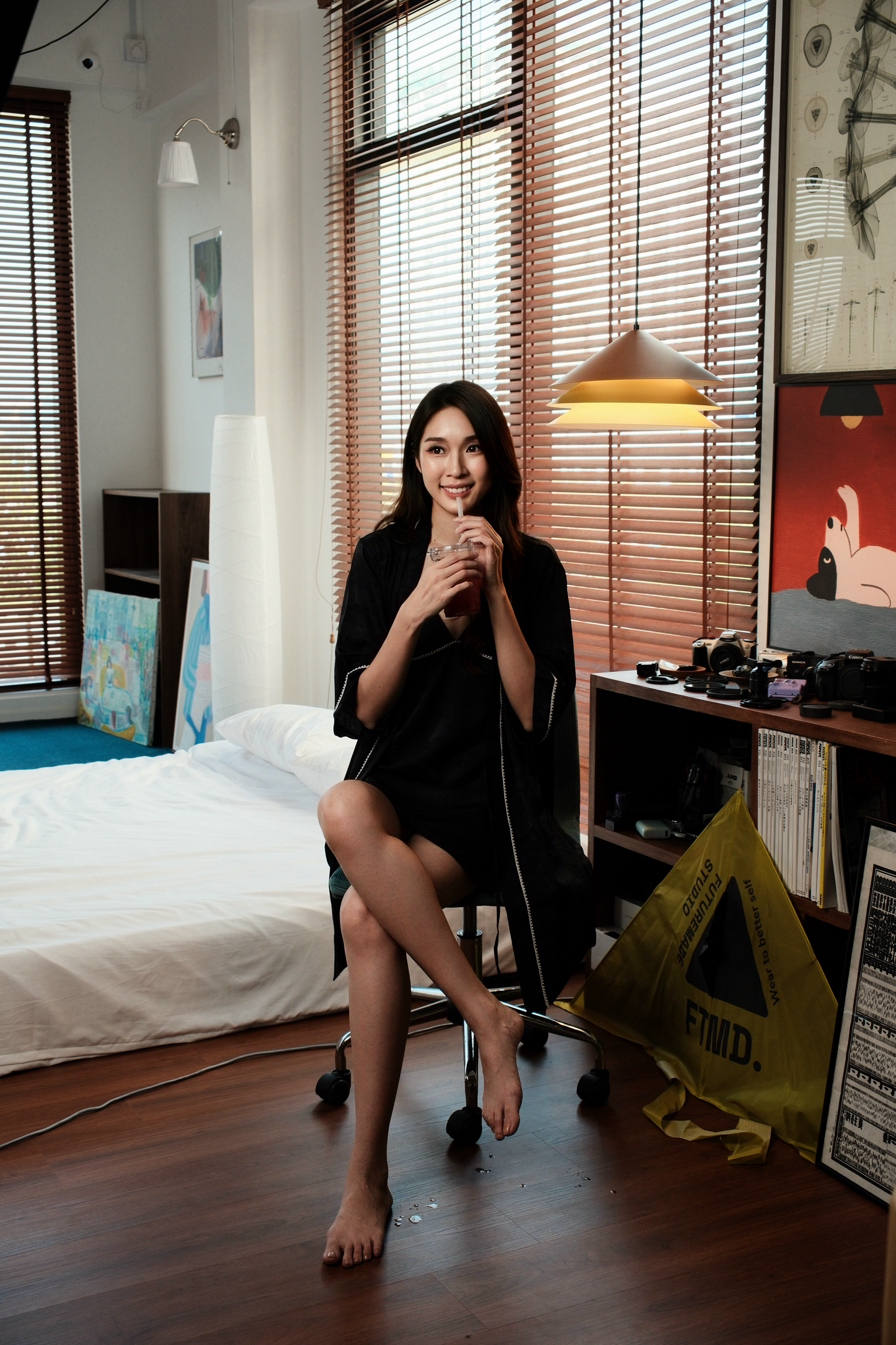 BEA Black Short Nightgown Rope Set