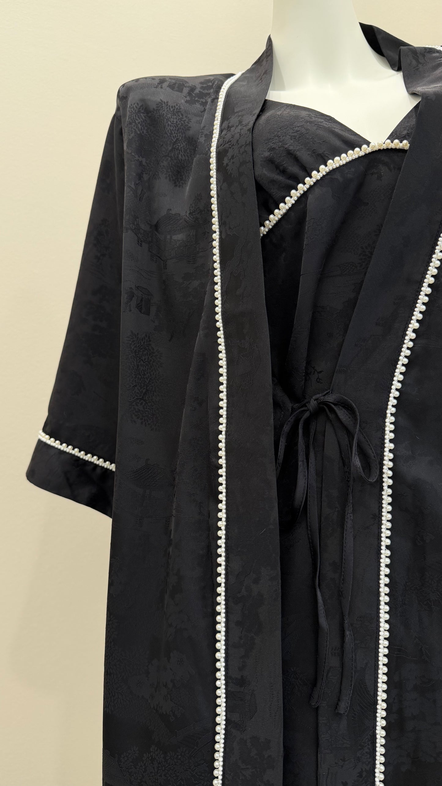 BEA Black Short Nightgown Rope Set