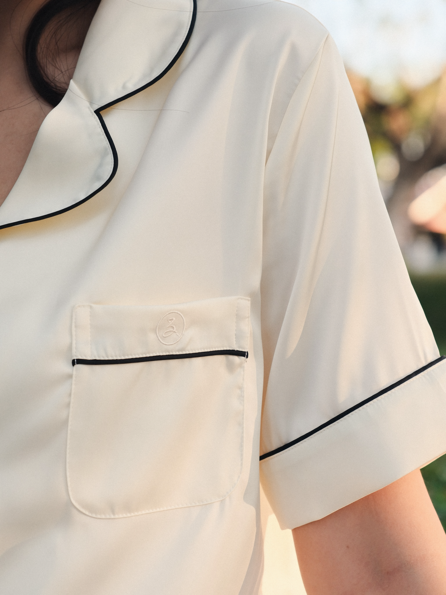 TIMELESS Champagne Ivory Short-Sleeve & Shorts Set
