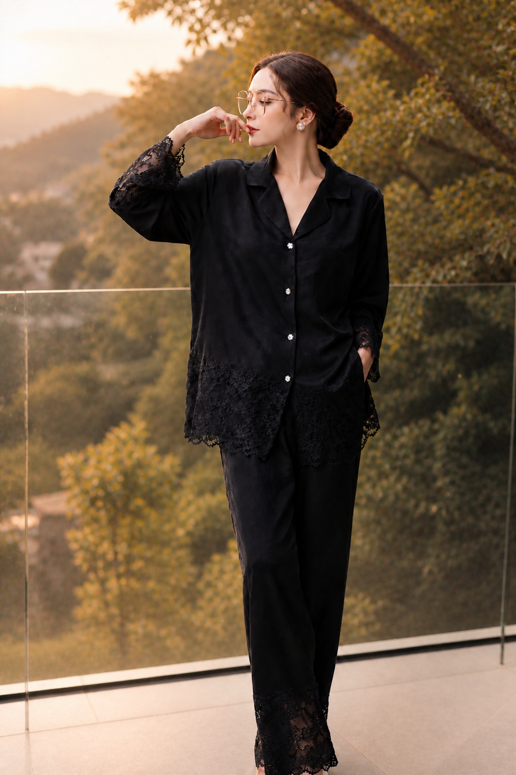 BEA Black Long Sleeve Set