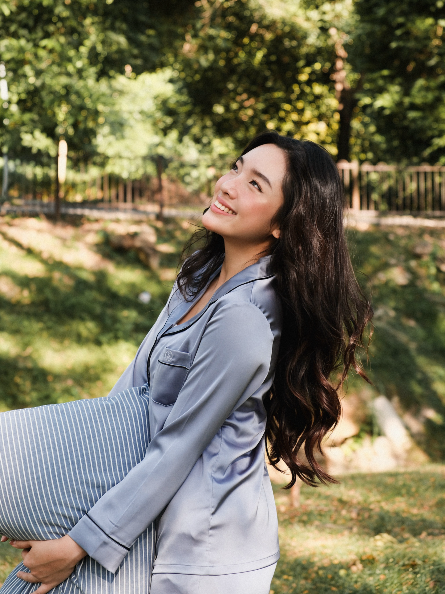 TIMELESS Dusty Slate Blue Long-Sleeve & Pants Set