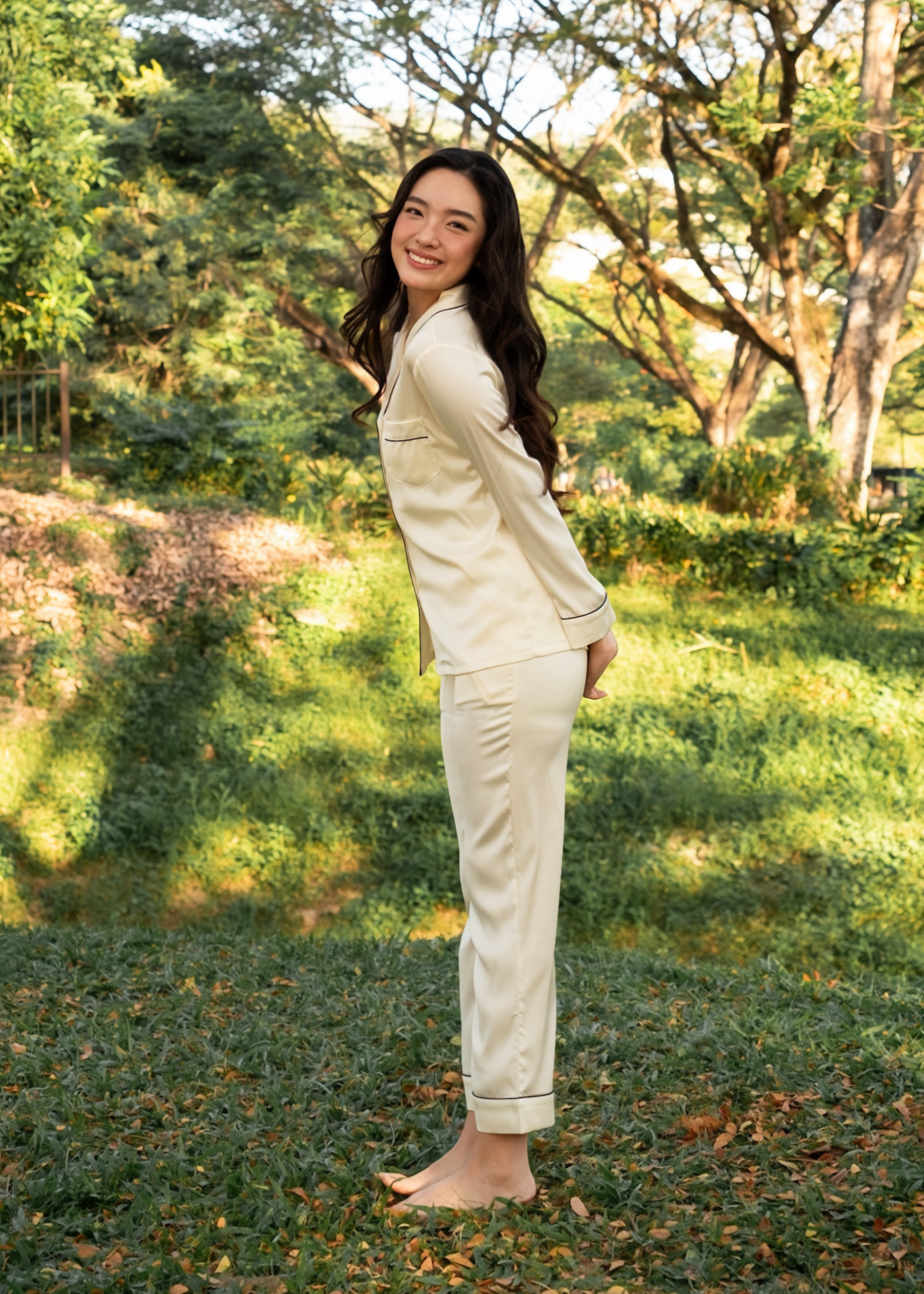 TIMELESS Champagne Ivory Long-Sleeve & Pants Set