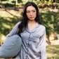 TIMELESS Dusty Slate Blue Long-Sleeve & Pants Set