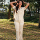 TIMELESS Champagne Ivory Short-Sleeve & Pants Set